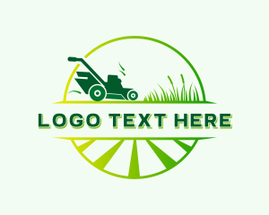 Gardening - Grass Cutter Lawn Mower logo design