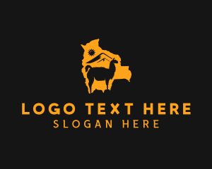 Llama - Mountain Alpaca Peru logo design