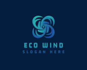 Wind Fan Ventilation logo design