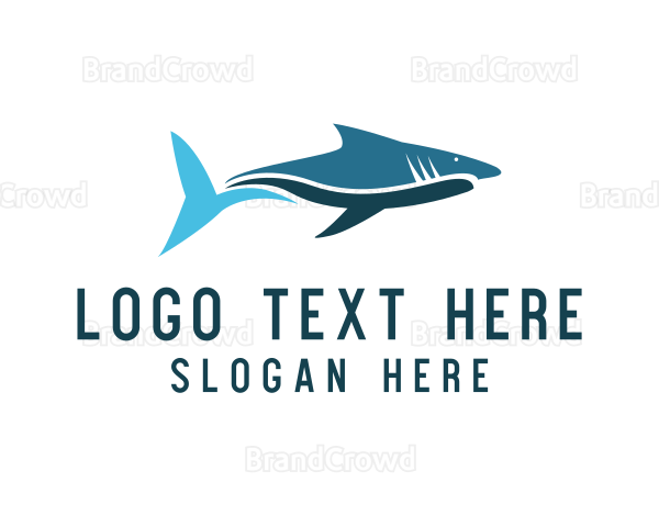 Ocean Shark Fish Logo