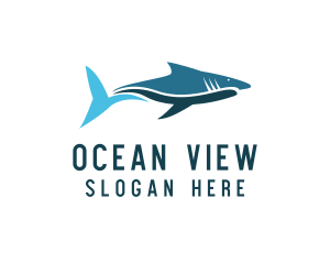 Ocean Shark Fish  logo design