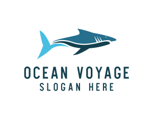 Ocean Shark Fish  logo design