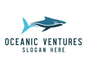 Ocean Shark Fish  logo design