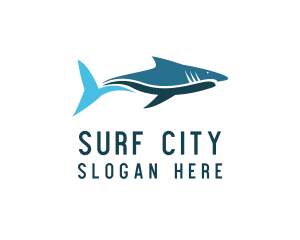 Ocean Shark Fish  logo design