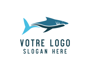 Aquarium - Ocean Shark Fish logo design