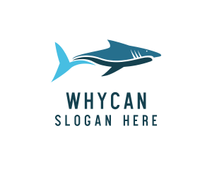 Swimming - Ocean Shark Fish logo design