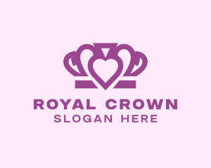 Queen - Queen Heart Crown logo design