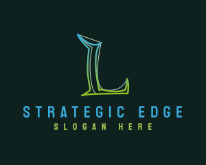Online - Modern Business Letter L logo design