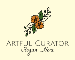 Flower Arranger Line Art logo design