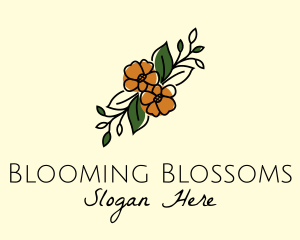 Blooming - Flower Arranger Line Art logo design