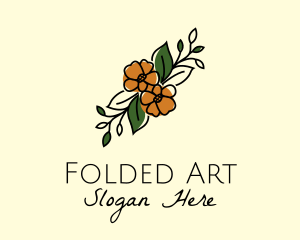 Flower Arranger Line Art logo design