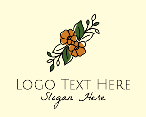 Floristry - Flower Arranger Line Art logo design