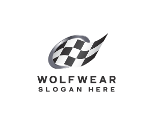 Checkered - Racing Flag Garage logo design