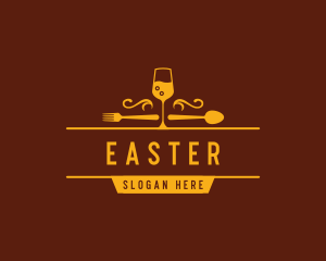 Luxury Restaurant Wine Logo