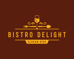 Luxury Restaurant Wine logo design