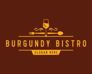 Luxury Restaurant Wine logo design