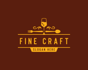 Luxury Restaurant Wine logo design