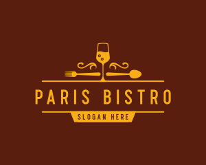 Luxury Restaurant Wine logo design