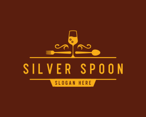 Luxury Restaurant Wine logo design