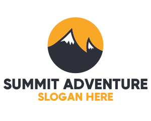 Climbing - Mountain Peak Travel logo design