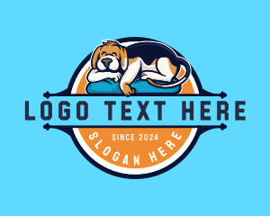 Dog - Dog Sleeping Pillow logo design