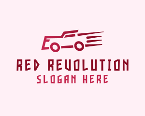 Fast Red Truck logo design