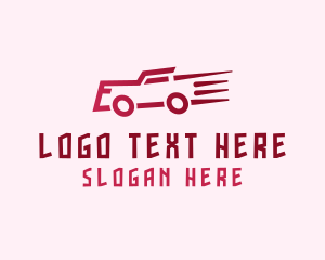 Car Wash - Fast Red Truck logo design