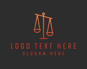 Grey Circle - Legal Justice Scale logo design