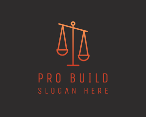 Legal Justice Scale logo design