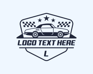 Checkered Flag - Car Automotive Race logo design