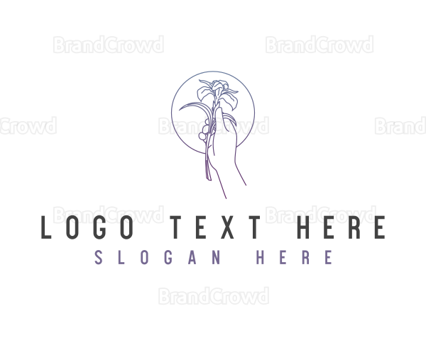 Hand Flower Beauty Logo