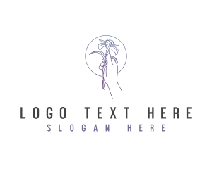 Therapists - Hand Flower Beauty logo design