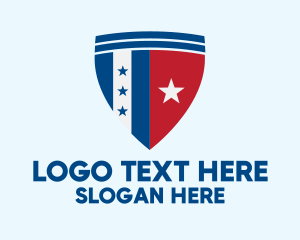 Stars And Stripes - Star Shield Defense logo design