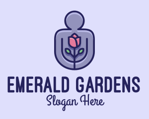 Romantic Flower Man  logo design