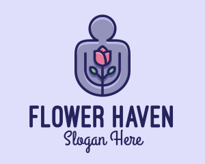 Romantic Flower Man  logo design