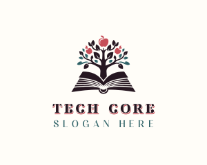 Apple - Apple Book Tree logo design