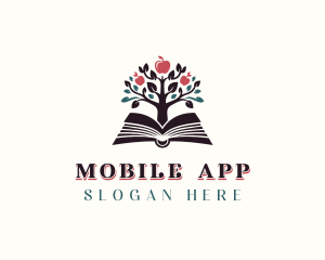 Tutoring - Apple Book Tree logo design