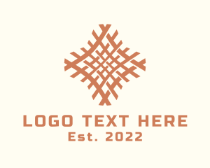Interlaced - Textile Handicraft Pattern logo design
