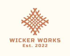 Wicker - Textile Handicraft Pattern logo design