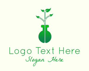 Lab - Laboratory Flask Plant logo design