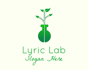 Laboratory Flask Plant logo design