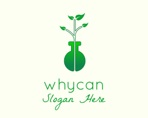 Science - Laboratory Flask Plant logo design