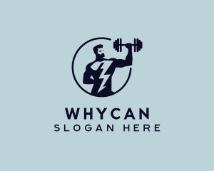 Weightlifting - Weightlifter Dumbbell Gym logo design