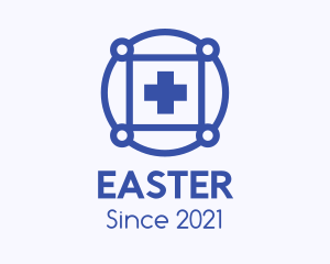 Ambulance - Blue Medical Cross logo design