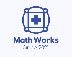 Math - Blue Medical Cross logo design