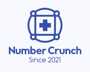 Math - Blue Medical Cross logo design