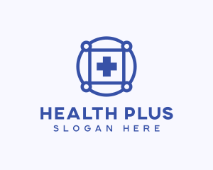 Blue Medical Cross logo design