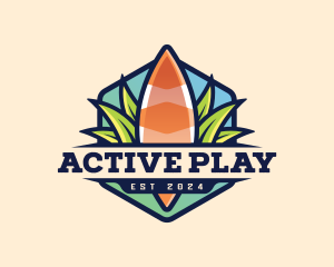 Recreation - Surfboard Leaf Adventure logo design