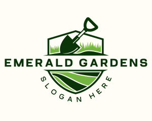 Garden Lawn Shovel logo design