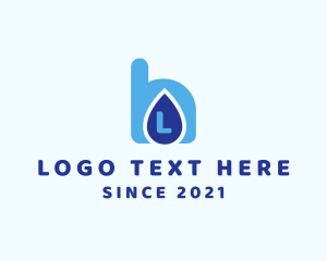 Water Station - House Water Drink logo design